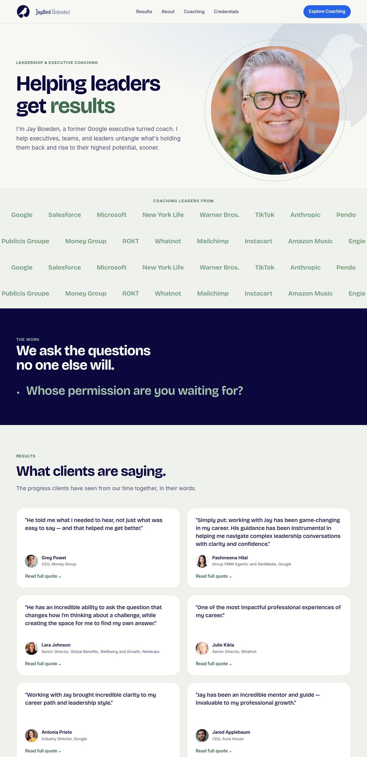 The full JayBird Unlimited homepage